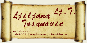 Ljiljana Tošanović vizit kartica